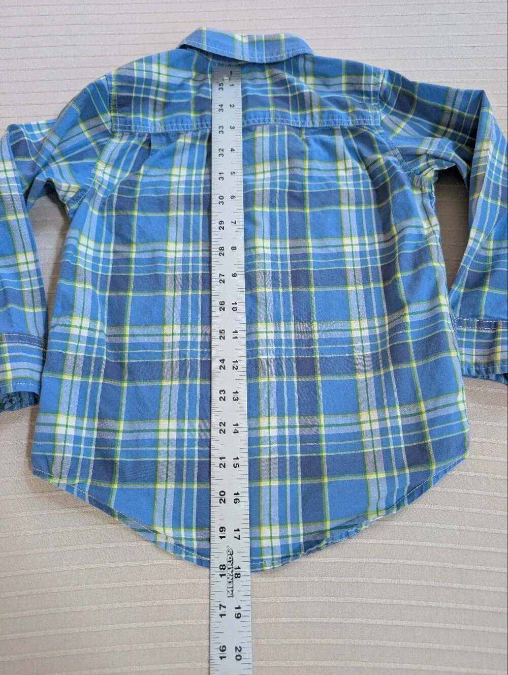 BabyGAP Blue Plaid Button-Front Shirt Toddler 4 Years